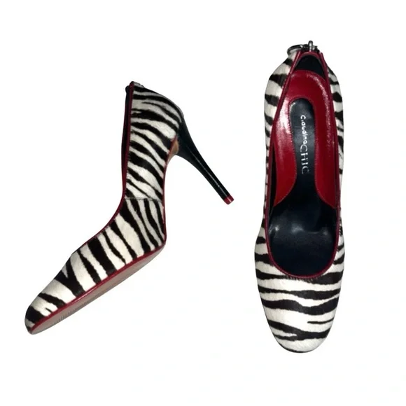 Designer Zebra Heels - Picture 3 of 5